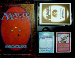 mtg magic gathering Revised Starter Box Incomplete Instructions felt bag counter - Image 1