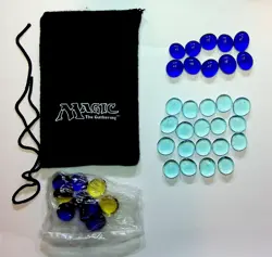 mtg magic gathering Revised Starter Box Incomplete Instructions felt bag counter - Image 4