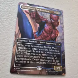 Sensational Spider-Man- Marvels Spider-Man Borderless Foil #25 MTG NM - Image 2