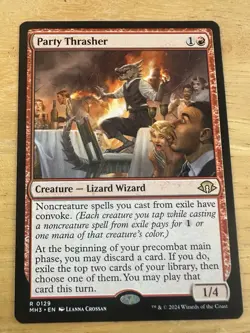 Party Thrasher Modern Horizons 3 Regular #0129 Rare Red Wizard - Image 1