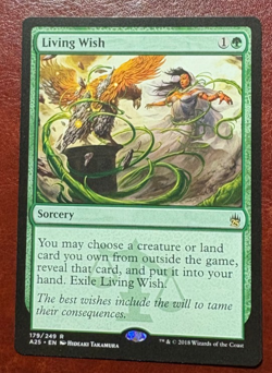 1x NM Living Wish - 179/249 R A25 - MTG Magic Never Played x1 - Image 1