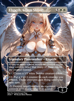 Elspeth, Storm Slayer - MTG Anime Custom - Playtest- Not For Sanctioned Play - Image 1