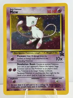 Mew 09/53 Wotc Black Star Promo Holo Rare Pokemon LP - Image 1
