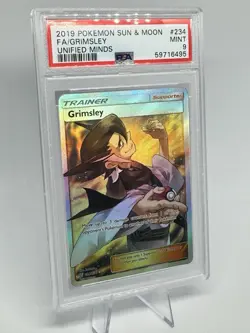 Grimsley 234 - Pokemon Sun & Moon Unified Minds Full Art - PSA 9 - Image 1