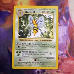 Pokemon TCG Base Set (Shadowless) #17/102 Beedrill NM - Image 1