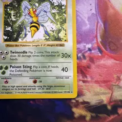 Pokemon TCG Base Set (Shadowless) #17/102 Beedrill NM - Image 5