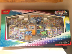 Pokemon Prismatic Evolutions Lucario ex & Tyranitar ex Premium Collection/Sealed - Image 2