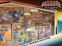 Pokemon Prismatic Evolutions Lucario ex & Tyranitar ex Premium Collection/Sealed - Image 5
