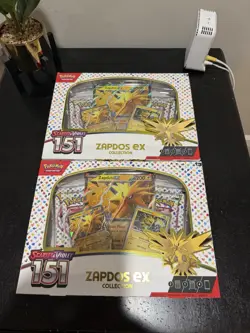 Pokemon TCG Scarlet and Violet 151 Zapdos EX Collection Box 2 Boxes - Image 1