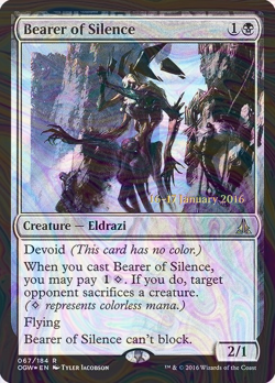 Foil Bearer of Silence - Oath of the Gatewatch Promos | MTG Card - Image 1