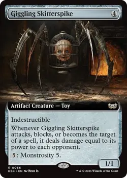 Giggling Skitterspike (Extended Art) R Commander: Duskmourn: House of Horror 66 - Image 1
