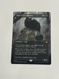 Nine-Lives Familiar (Borderless) (Mana Foil) Foundations Foil - Image 1