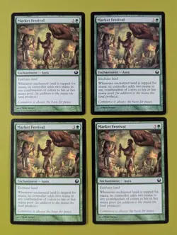Market Festival x4 Journey into Nyx 4x Playset Magic the Gathering MTG - Image 1