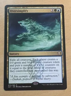 MTG Oversimplify Card, MINT, Commander - Image 1
