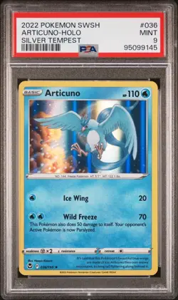 Articuno Holo 2022 Pokemon Silver Tempest PSA 9 Mint Rare - Image 1
