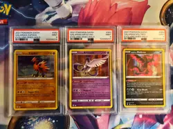 Pokemon TCG Evolving Skies Galarian Moltres Zapdos And Articuno TRIO SET PSA9 - Image 1