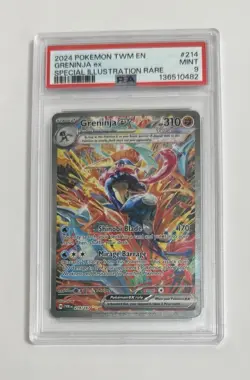 2024 POKEMON TWM EN-TWILIGHT MASQUERADE #214 GRENINJA EX PSA 9 - Image 1