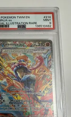 2024 POKEMON TWM EN-TWILIGHT MASQUERADE #214 GRENINJA EX PSA 9 - Image 5