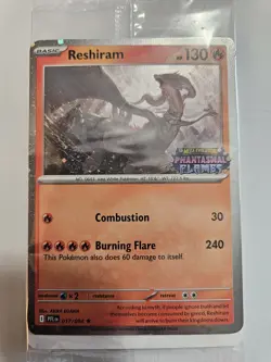 Pokemon Phantasmal Flames Reshiram 017/094 Barnes & Noble Promo Stamped Sealed - Image 1