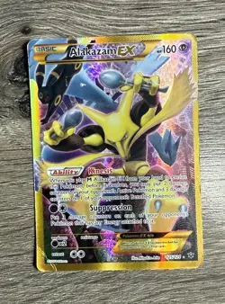 Pokemon TCG Alakazam EX Fates Collide 125/124 Full Art Secret Rare Card - Image 1