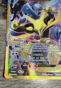 Pokemon TCG Alakazam EX Fates Collide 125/124 Full Art Secret Rare Card - Image 2