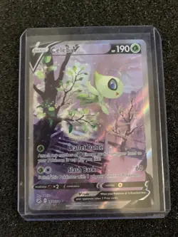 Pokemon TCG SWSH Fusion Strike Celebi v Alt Art Holo Ultra Rare Card 245/264 - Image 1