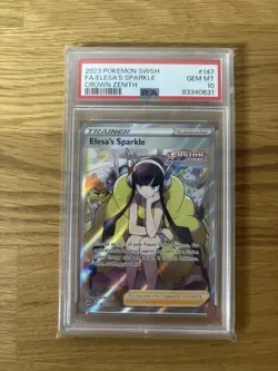 Pokemon Elesa's Sparkle PSA 10 Gem Mint 147/159 Crown Zenith Full Art English - Image 1