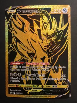 Zamazenta V - SWSH077 - Pokemon Sword & Shield Promo Ultra Rare Holo Card NM - Image 1