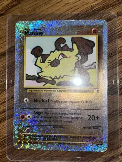 Pokemon TCG Mankey Legendary Collection Reverse Holo Foil 81/110 Common Card - Image 1