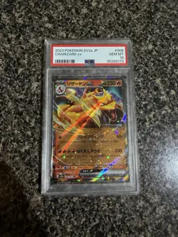 2023 Pokemon Scarlet & Violet 151 Charizard EX Double Rare Card PSA 10 006/165 - Image 1