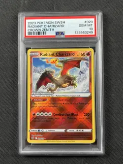 Pokemon TCG Radiant Charizard 020/159 Crown Zenith PSA 10 - Image 1