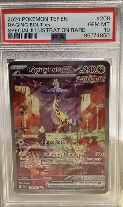Pokemon TCG Raging Bolt EX Scarlet & Violet Temporal Forces PSA 10 - Image 1
