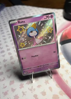 Ralts 153/091 Scarlet&Violet Paldean Fates Rare Shiny Holo Pokemon TCG NM/Mint - Image 1