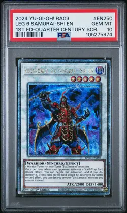2024 1ST ED-QUARTER CENTURY SECRET RARE LEGENDARY SIX SAMURAI - SHI EN PSA 10 - Image 1