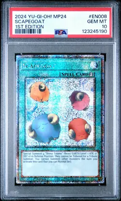 2024 YU-GI-OH! MP24-25TH ANV TIN: DUELING MIRRORS 1ST ED #EN008 SCAPEGOAT PSA 10 - Image 1