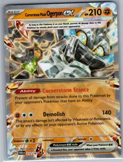 Cornerstone Mask Ogerpon ex 112/167 Twilight Masquerade - Pokemon Card - NM - Image 1
