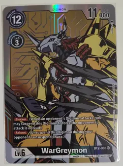Digimon Card Game - WarGraymon - BT2-065 ENG Alternate Art Foil NM - Image 1