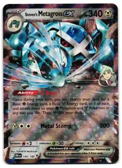 Steven's Metagross ex 145/182 - Destined Rivals Pokemon TCG - M/LP Card - Image 1