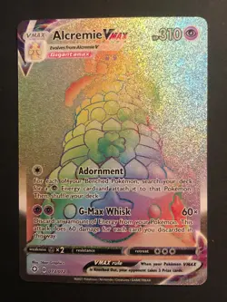 Alcremie VMAX 073/072 Shining Fates Full Art Rainbow Rare Holo Pokemon Card NM - Image 1