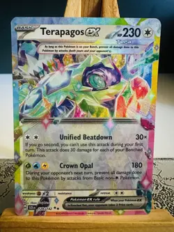 Terapagos EX 128/142 Double Rare [NM] [Stellar Crown] (2024) Pokemon Card - Image 1