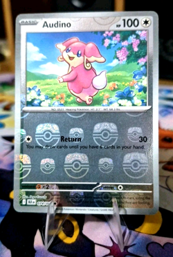 Audino (Master Ball Pattern) 074/086 SV Black Bolt Holo Pokemon Card - Image 1