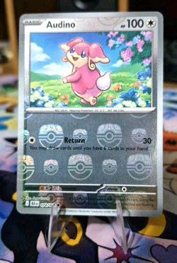 Audino (Master Ball Pattern) 074/086 SV Black Bolt Holo Pokemon Card - Image 2