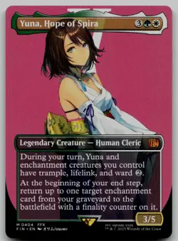 Yuna, Hope of Spira (Borderless) M FINAL FANTASY 404 NM - Image 1