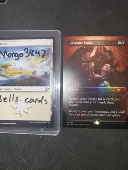 MTG DEMONIC TUTOR RAINBOW FOIL NM Kieran Yanner Secret Lair IN HAND - Image 3