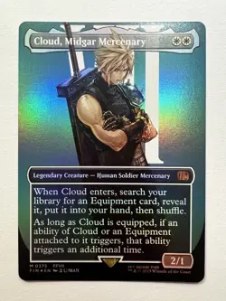Magic The Gathering Cloud, Midgar Mercenary (Borderless) Final Fantasy Foil NM/M - Image 1
