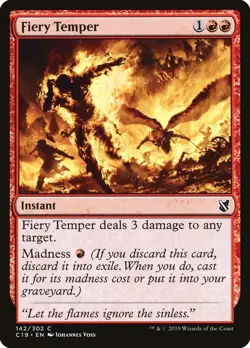 MTG Fiery Temper Commander 2019 Regular - Image 1