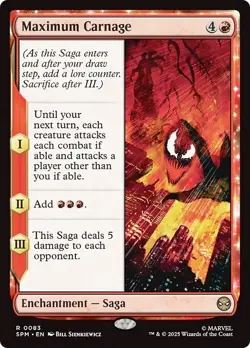 MAXIMUM CARNAGE x1 mtg NM-M Marvel's Spider-Man 1 Rare - Image 1