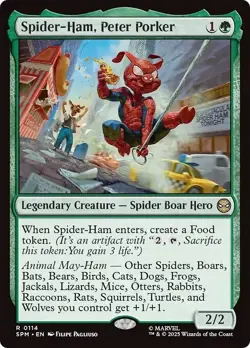 SPIDER-HAM, PETER PORKER x1 mtg NM-M Marvel's Spider-Man 1 Rare - Image 1