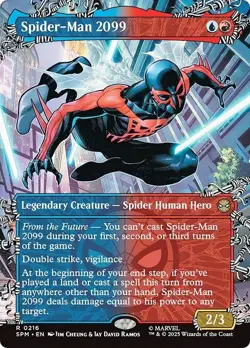 Borderless SPIDER-MAN 2099 mtg NM-M Spider-Man Rare Web-Slinger - Image 1