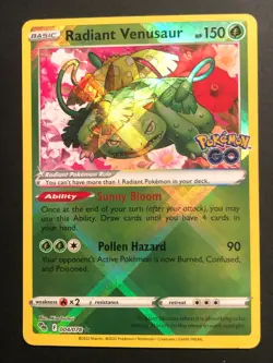 Radiant Venusaur 004/078 Pokemon GO Holo - Image 1